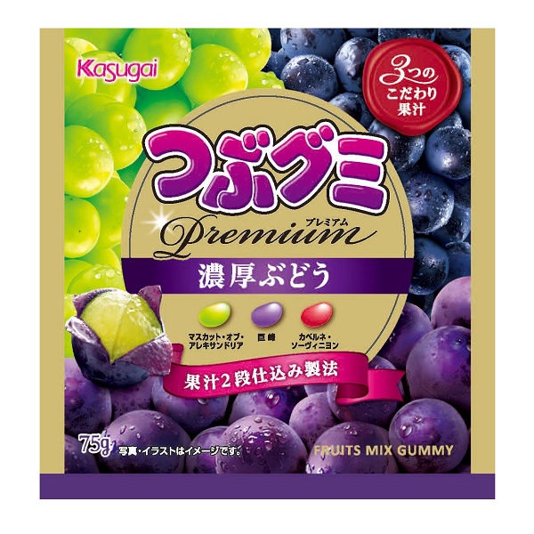 8346円 最大57%オフ! つぶグミ Premium プレミアム 濃厚ぶどう 75g×80袋