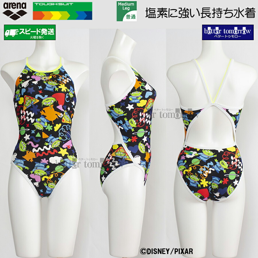 アリーナ 競泳水着 ジュニア女子 練習用 130cm AS6FWM53G ブラック&times;ホワイト BKWH タフスーツ 練習用水着 『トイ・ストーリー』 /2026FW｜水着ショップ　ベタートゥモロー 11,187円