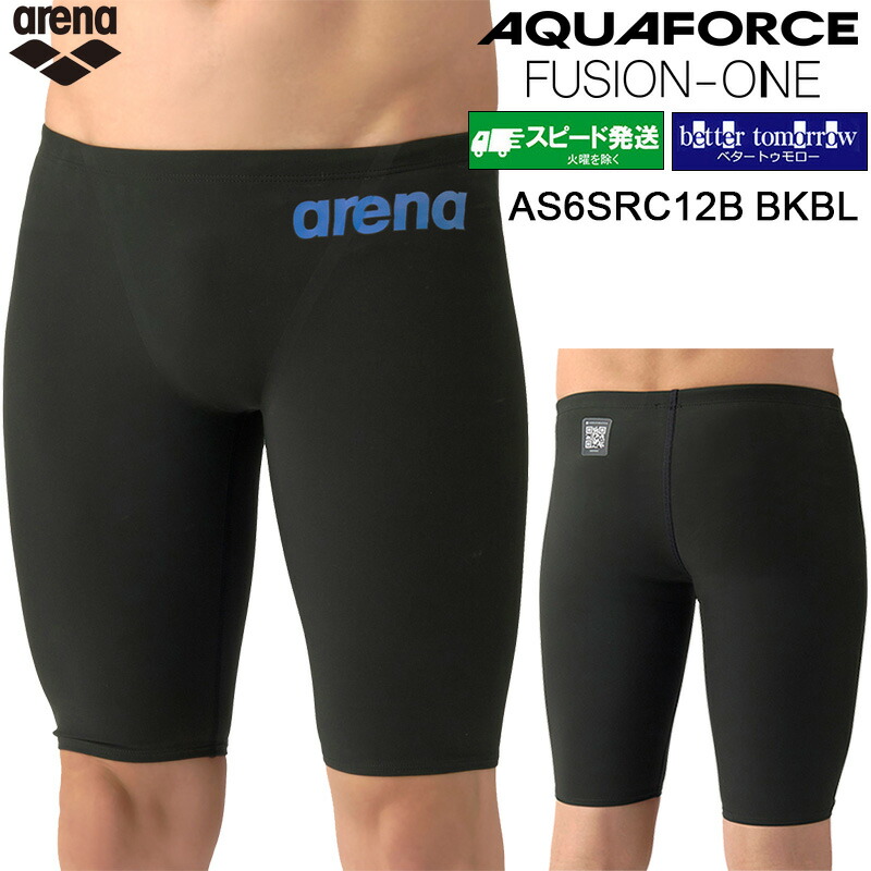 競技場 arena 競泳水泳着 お坊っちゃんお坊っちゃん WA聞きとどける AS6SRC12B 黒いこと×青碧 BKBL 二分の一スパッツ AQUAFORCE FUSION-ONE /2026FW