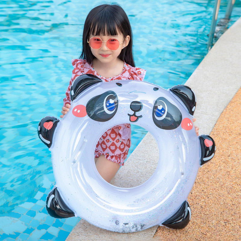 浮き輪 子供用 うきわ ベビー 赤ちゃん 浮輪 浮き具 女の子 男の子 プレスイミング プール 水遊び 海水浴 60cm 70cm 可愛い パンダ おも