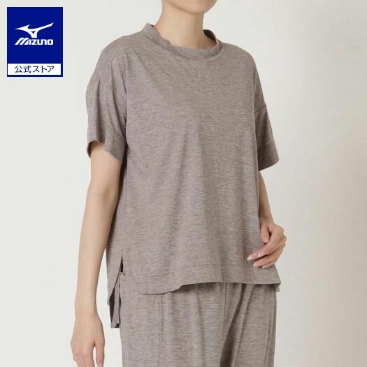 ミズノ公式 ストレッチTシャツ レディース グレー杢