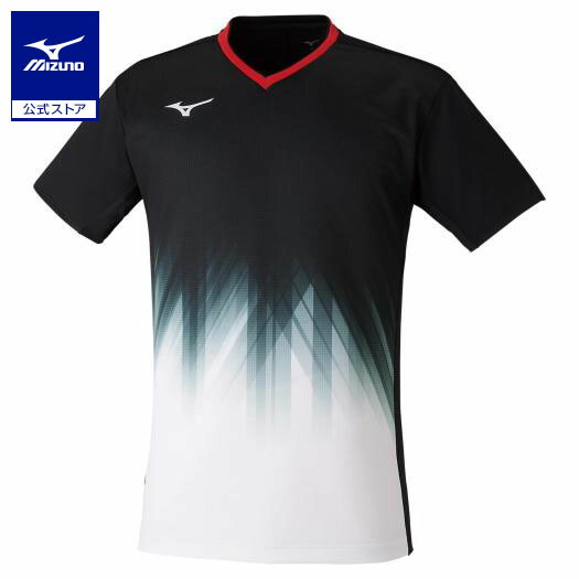 ミズノ公式 ドライエアロフローゲームシャツ ラケットスポーツ ユニセックス ブラック ホワイト Dcgroup Com
