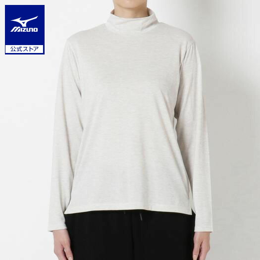代引き不可 ミズノ公式 ウールタッチハイネックシャツ レディース プリスティンホワイト Pakhuis19 Nl