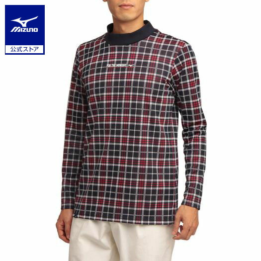 お気に入りの ミズノ公式 ディープネイビー メンズ チェックジャガードハイネックシャツ メンズウェア Purenaturefoodsco Com