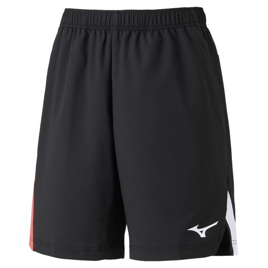 ミズノ公式 ムーブクロスゲームパンツ ラケットスポーツ ユニセックス ブラック×ネオンフレイム×ホワイト クリアランス画像