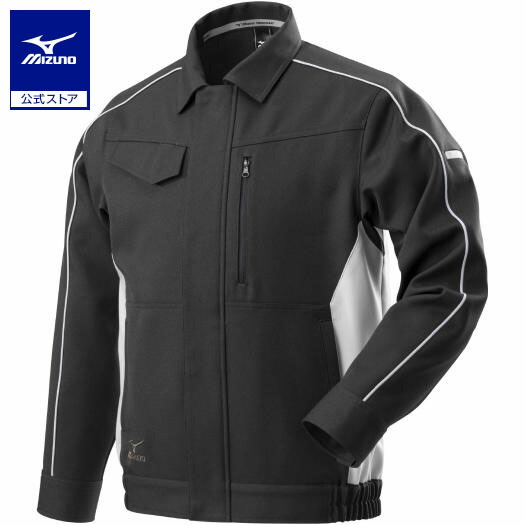 ミズノ　ワークジャケット(通年素材) ［ユニセックス］ XL 81：ネイビー×ブルー　F2JE218681 楽天市場】ミズノ公式 ワークジャケット ストレッチ 制電 ユニセックス