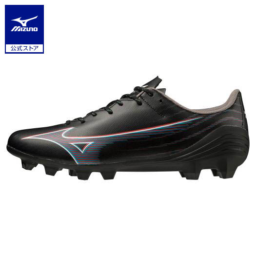 24.5ミズノアルファJAPAN サッカーブラック×イグニッションレッド×ブルー 24.5ミズノアルファJAPAN サッカーブラック×イグニッション