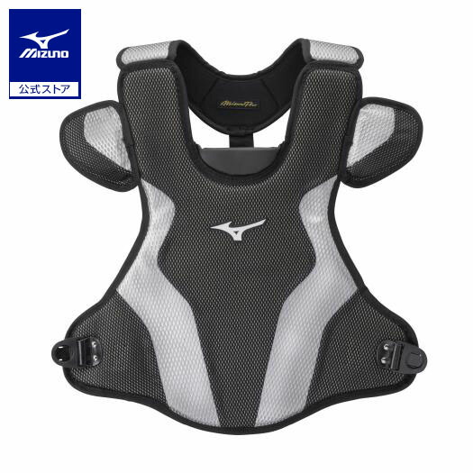 野球 キャッチャープロテクター 軟式用 ミズノ公式 ミズノプロ MIZUNO PRO キャッチャー防具 捕手用 JSBBマーク 収納袋 ブラック×シルバー 1DJPR160
