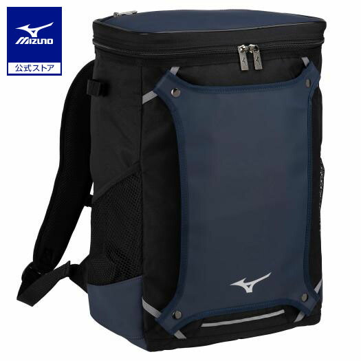 野球 リュック ジュニア ミズノ公式 30L 大容量 バット収納可 MIZUNO バックパックM 野球バッグ リュックサック バッグ 少年用 子供用 ネイビー 1FJDB021
