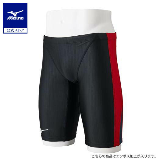 ミズノ　メンズ競泳用 ハーフスパッツ ブラック×レッド L 楽天市場】ミズノ公式 競泳用FX・SONIC SYNERGY ハーフスパッツ