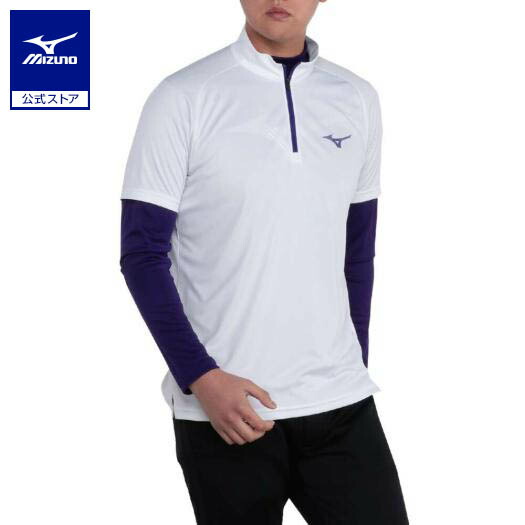 楽天市場】ミズノ公式 レイヤードセット 半袖ハーフジップシャツ/長袖