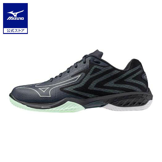 返品送料無料 バドミントン シューズ 初心者 ミズノ 公式 ウエーブクローEL2 WIDE メンズ レディース MIZUNO ライトグレー ホワイト グリーン 4E 幅広 71GA2584|ミズノ公式オンライン 店