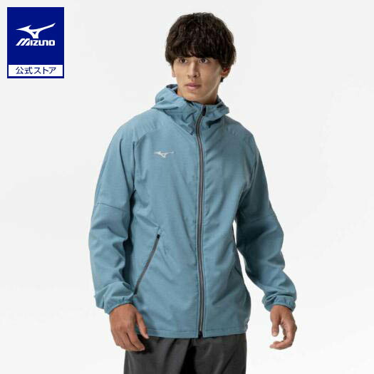 ミズノプロ　ストレッチフーディ、パンツSet ネイビー　Mサイズ MIZUNO 即納可☆ 【MIZUNO PRO】【ミズノプロ】ストレッチ／防風