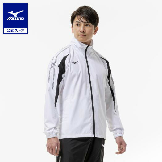 ホワイト フード付き ウィンドブレーカー　＋me ミズノ　ランニングウェア　S ホワイト フード付き ウィンドブレーカー ＋me ミズノ