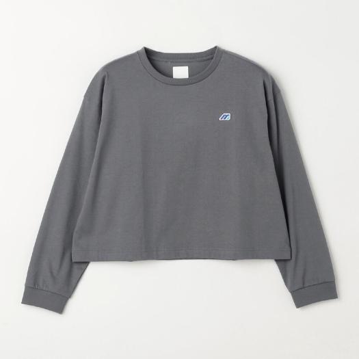 ミズノ公式【ミズノ直営店限定】モノグラムM クロップド長袖Tシャツ レディース アッシュグレー