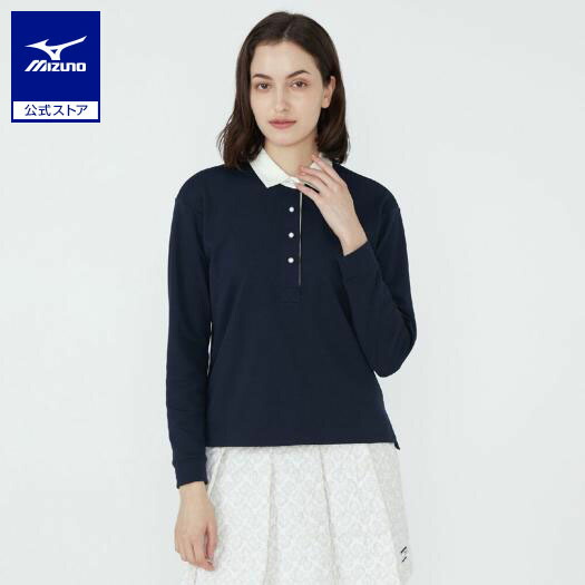 ミズノ公式 ゴルフウェア【MGFコレクション】ボクシーラガーシャツ レディース ネイビー 16,940円