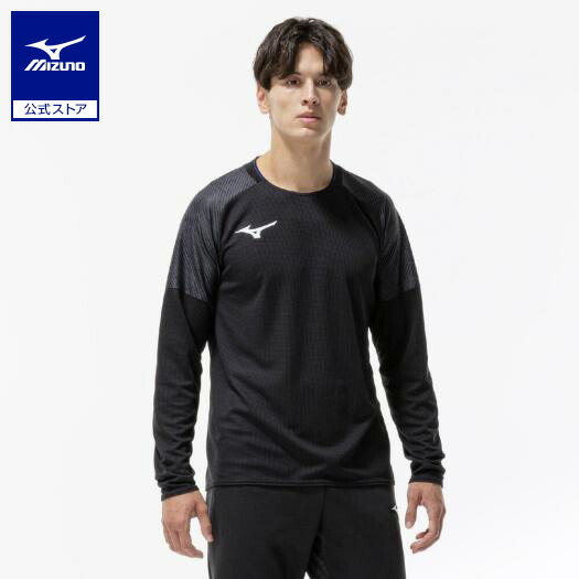 ミズノ公式 【汗処理/通気】ドライエアロフローTシャツ 長袖 ユニセックス ブラック MOTIVATED BY MORE PACK トレーニングウェア