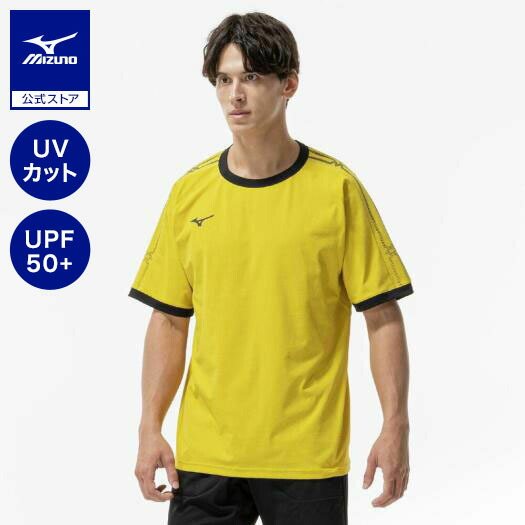 ミズノ公式 ストレッチソフトドライTシャツ メンズ マンゴーイエロー トレーニングウェア