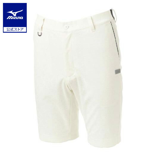 ミズノ公式 ゴルフウェア MIZUNOジャカードショートパンツ メンズ ホワイト