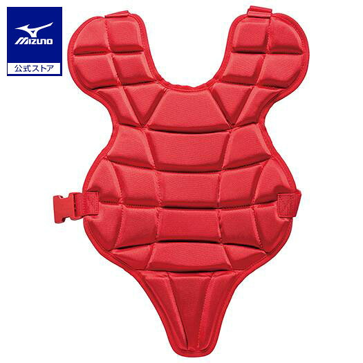 野球 小学生 硬式 キャッチャープロテクター ミズノ公式 少年 MIZUNO キャッチャー防具 捕手用 軽量 ジュニア プラスチックバックル レッド 1DJPL100