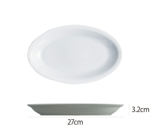 Saturniaのイタリア製食器 [サタルニア]ローマプレーンオーバルプレート※27cm【5枚セット】｜Total table ware MIZUSAWA