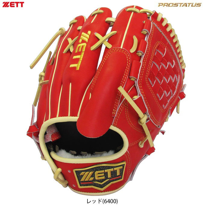ZETT(ゼット)軟式用グラブ プロステイタス 691型(BRGPRO691)(今井達也モデル/今井モデル/今井型/右投げ/野球/グローブ/投手用/ピッチャー/軟式グラブ/軟式グローブ/レッド/赤/大人用/一般用)|ミズシマスポーツ 支店