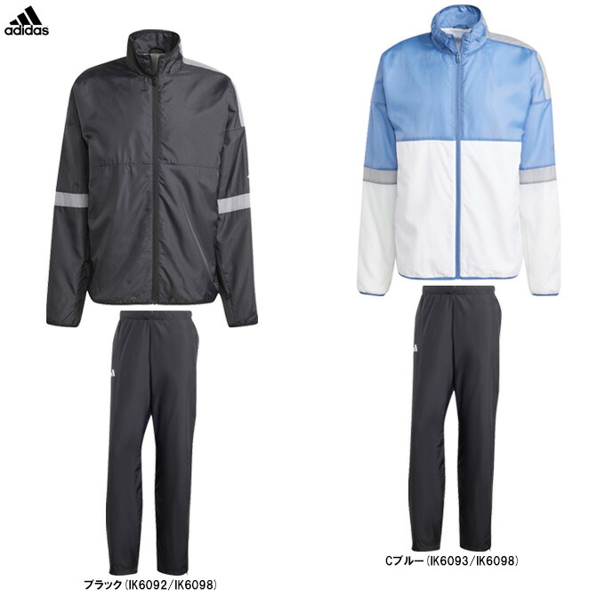 adidas（アディダス） M TENNIS TEAM 裏トリコ ウィンドジャケット パンツ 上下セット （HBB74/HBB77） （テニス/バドミントン/スポーツ/トレーニング/セットアップ/ウインドブレーカー/ウェア/長袖/男性用/メンズ）