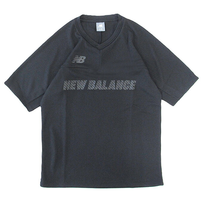 ◆メール便対応商品◆New Balance（ニューバランス） Black Out ポリワッフルショートスリーブシャツ （AMT55259） （サッカー/フットサル/フットボール/スポーツ/トレーニング/ウェア/半袖/Tシャツ/男性用/メンズ）