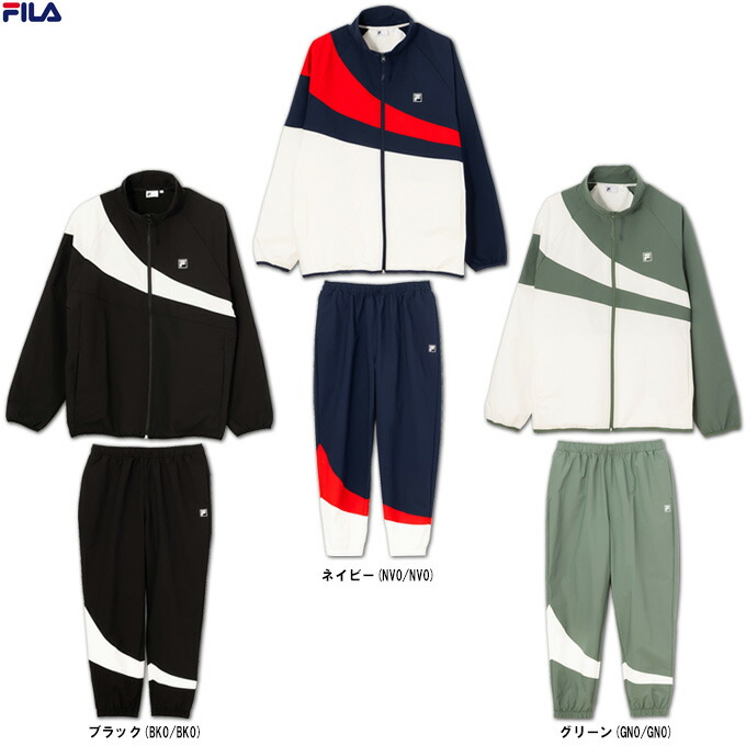 FILA(フィラ)ウインドトラックトップ パンツ 上下セット(FM25FP038/FM25FP039)(スポーツ/トレーニング/ランニング/セットアップ/ウィンドブレーカー/トラックスーツ/ジャージ/ウェア/長袖/男性用/メンズ)|ミズシマスポーツ 支店