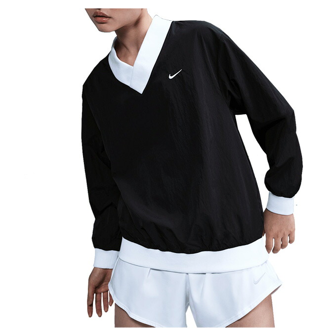 NIKE（ナイキ） ウィメンズ ルーズ UV ウーブン ロングスリーブ Vネック トップ （FV7650） （スポーツ/トレーニング/フィットネス/カジュアル/ランニング/ウインドブレーカー/ウェア/長袖/女性用/レディース）