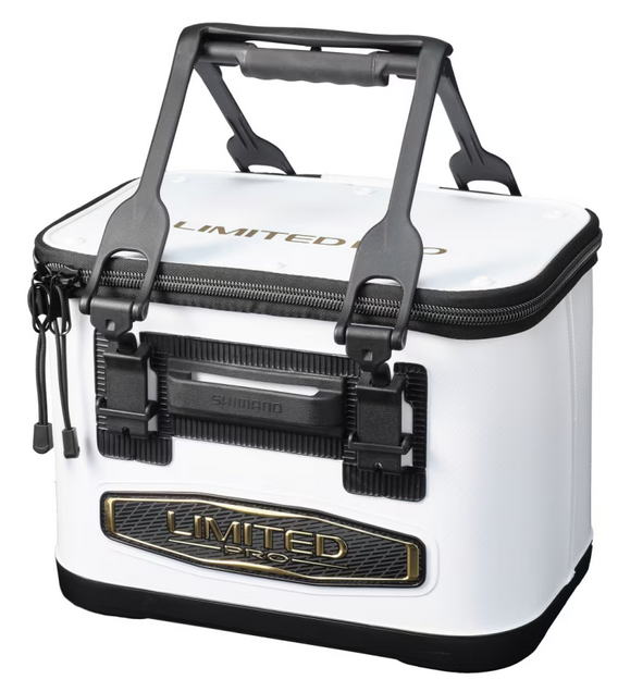 【シマノ】バッカン リミテッドプロ品番：BK-111X色合い：リミテッドホワイトサイズ ：40糎【4969363118714】 フィッシング-バッグ・バケツ・収納