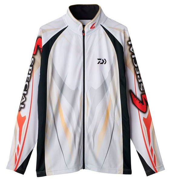 【鮎】【ダイワ】 スペシャルロングスリーブフルジップシャツ 品番：DE-7225 カラー：ホワイト サイズ：XL 【4550133527340】