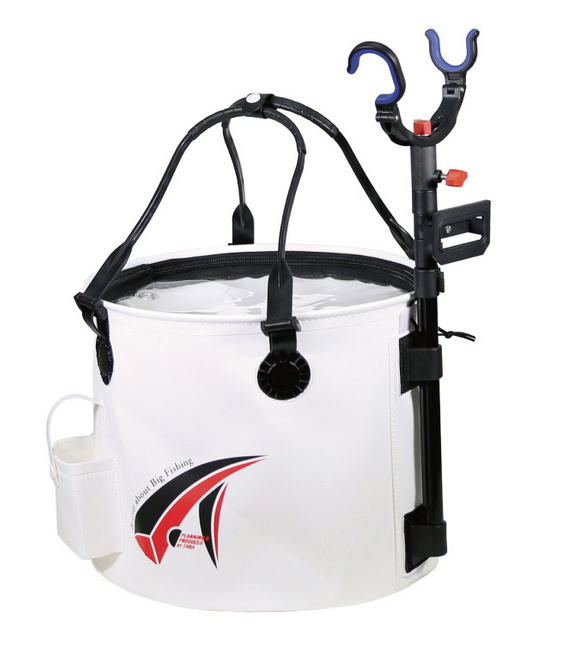 【タカ産業】208-丸II 竿立付活アジブクバケツ II ホワイト 35cm 【4995202100725】