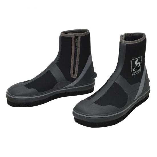 【鮎】【SHIMOTSUKE】NEB シューズ STD 中丸 SZ-414CW色つや：黒いこと×しろがね色大きさ：S(24.0~24.5糎)【4531373215112】