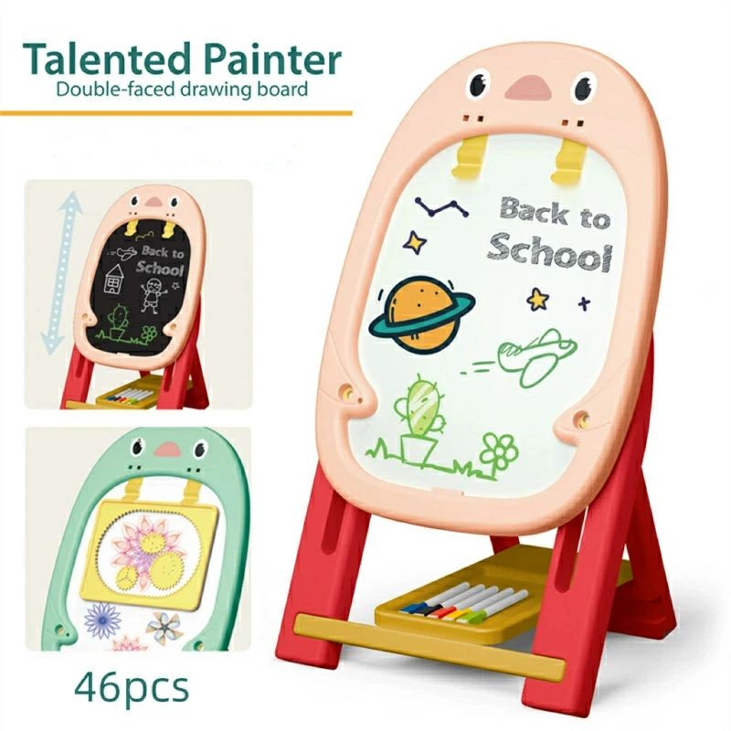 【新発売】お絵かきイーゼル 子ども おえかきボード 大きい イーゼル 誕生日 プレゼント 知育玩具 モンテッソーリ おもちゃ