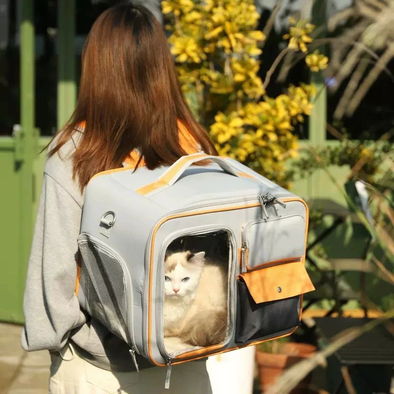 軽量で持ち運びが簡単車/旅行/外来/屋外ペット用品 避難用 防災 通院 旅行 通気性ドライブ リュック 小動物用 小型犬 ウサギ 猫