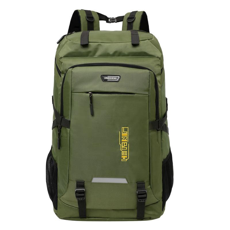 グリーン ブルー ブラック ポリエステル 15インチPC収納可能 バックパック 合宿 キャンプ 旅行 登山 アウトドア 大容量 80L 防水