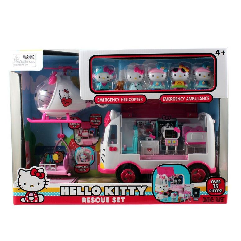 hello kitty ambulance and helicopter
