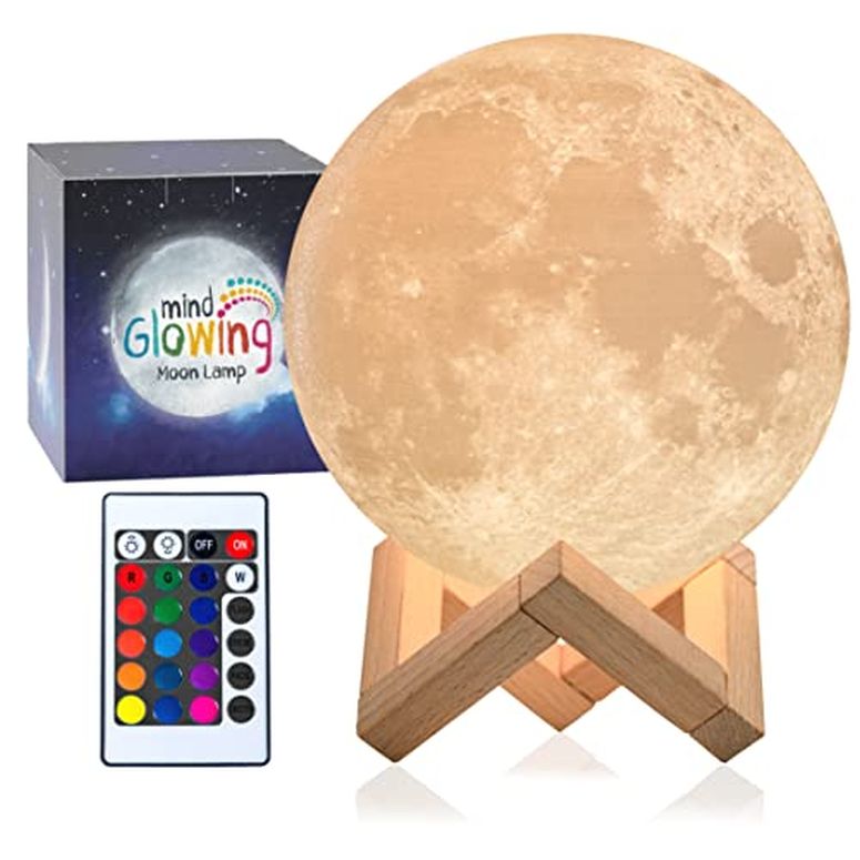 3D 水晶どんぶり鉢 瑠璃玉 飾り付け Mind-glowing 3D Moon Lamp - Kids Moon Night Light Ball with Stand, 16 Colors, Touch/Remote Control, Cool Birthday Gifts for Any Year Old Girls \u0026 Boys, Bedroom Decor for Women (4.7 inch) 【並行輸入品】 オルゴール-インテリア小物・置物