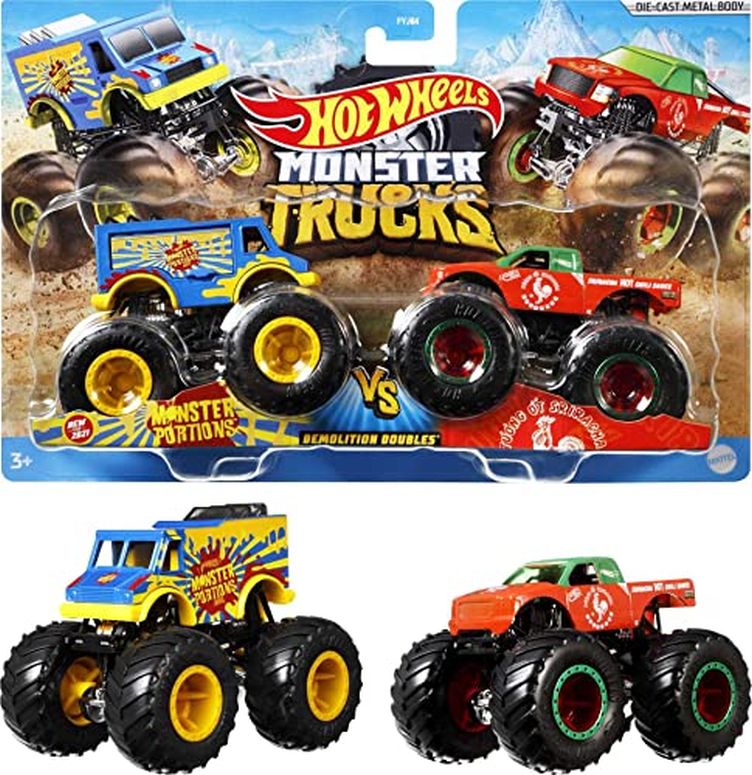 ホットウィール モンスタートラック ダウンヒルレース プレイセット Hot Wheels Monster Trucks 1:64 Scale 2-Packs, 2 Toy Trucks With Giant Wheels, Gift For Kids Ages 3 Years Old & Up [Styles May Vary] 【並行輸入品】 8,700円