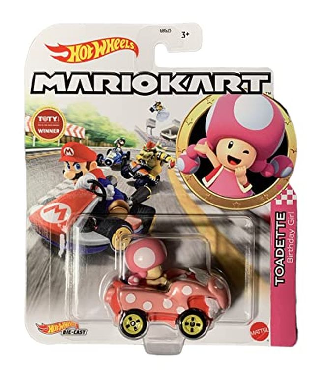 ホットウィール モンスタートラック ダウンヒルレース プレイセット Hot Wheels Mario Kart Toadette with Birthday Girl Kart 【並行輸入品】