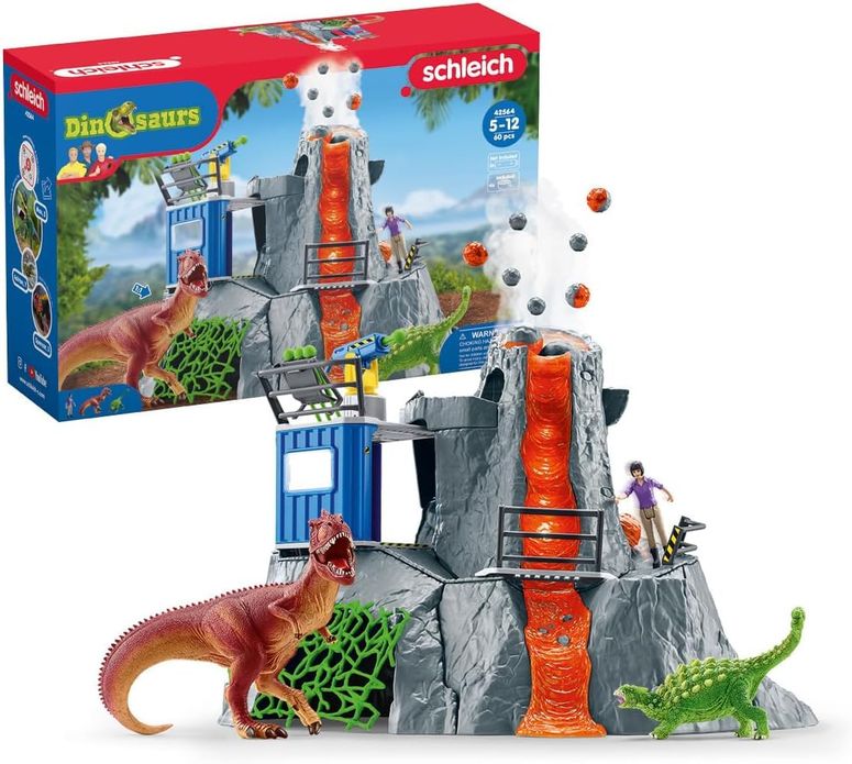 Schleich シュライヒ　火山大爆発！ダイノベンチャー　恐竜　おもちゃ　模型 Amazon.co.jp: シュライヒ 恐竜 火山大爆発！ダイノ