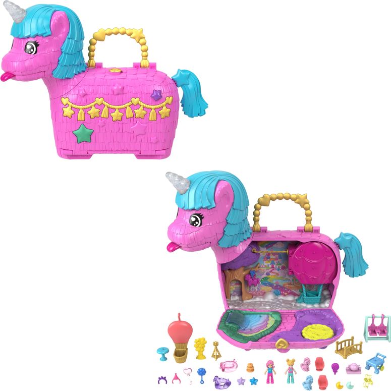 ポーリーポケット 人形 フィギュア おもちゃ Polly Pocket Dolls & Playset with Pets & 25+ Surprise Accessories, Birthday Celebration Unicorn Partyland Playset, Hot Air Balloon Ride 【並行輸入品】｜MJ-MARKET