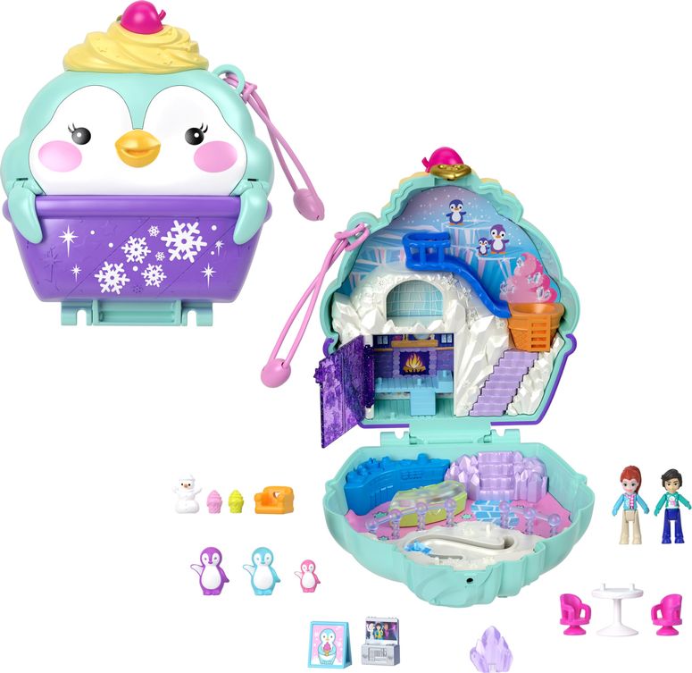 BANDAI - ポーリーポケット　チャーム　フルコンプ PollyPocketミニチュアチャーム(全4種フルコンプ) - 黒髪ボブは