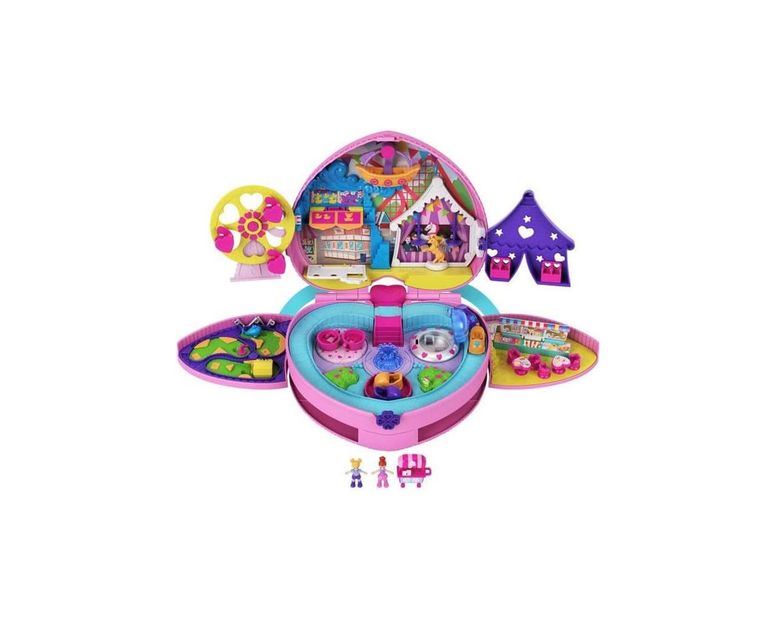 ポーリーポケット 人形 フィギュア おもちゃ Polly Pocket 2-in-1 Travel Toy Playset with 2 Micro Dolls & Toy Ice Cream Cart Accessoory, Tiny is Mighty Theme Park Backpack Compact 【並行輸入品】