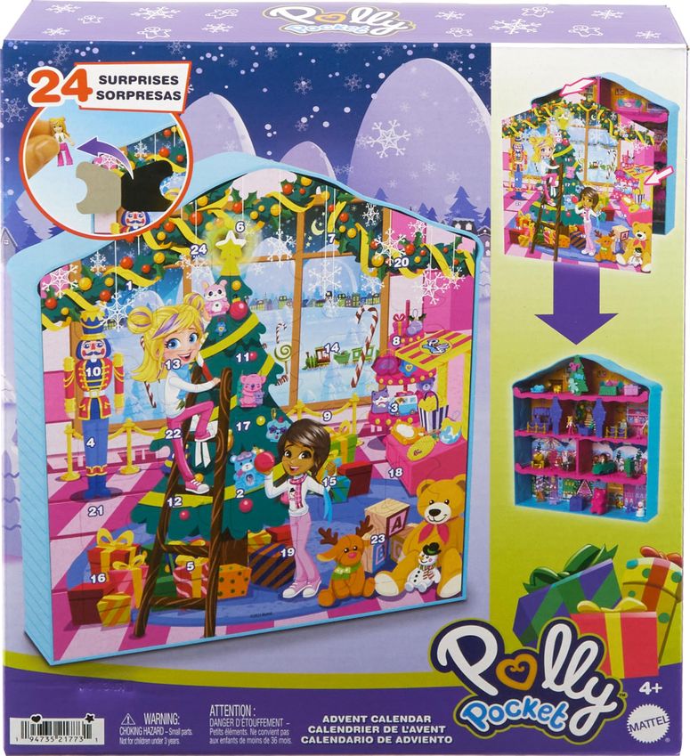 ポーリーポケット 人形 フィギュア おもちゃ Polly Pocket Dolls Advent Calendar, Gingerbread House Playset with 24 Surprises, Dollhouse Furniture, Toy Car & Holiday Accessories 【並行輸入品】|MJ-MARKET
