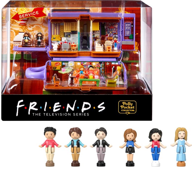 ポーリーポケット 人形 フィギュア おもちゃ Polly Pocket Friends Compact Playset with 6 Character Dolls & 9 Accessories, Coffee Cup Exterior, Collectible Toy 【並行輸入品】