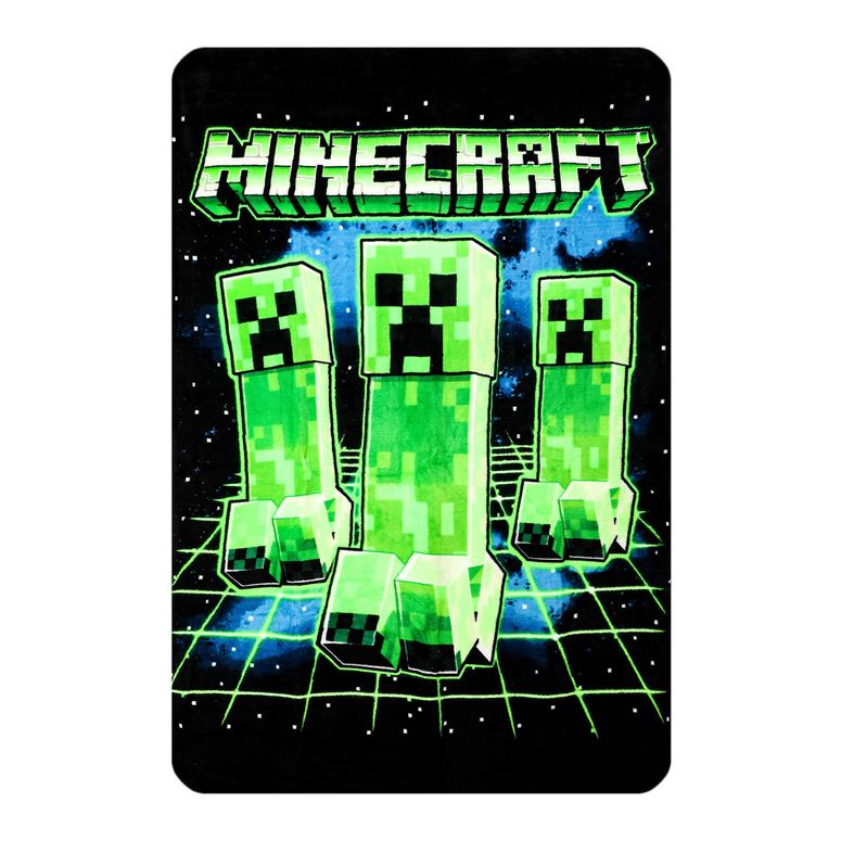 マイクラ おもちゃ クリーパー Bioworld Digital Print Minecraft Creepers Throw Blanket 【並行輸入品】