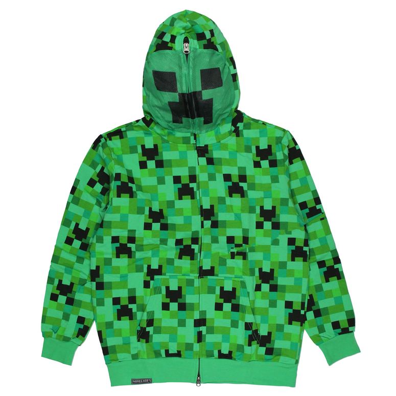 マイクラ おもちゃ クリーパー Minecraft Creeper Costume Boys Youth Sweatshirt Hoodie(MD, Green) 【並行輸入品】