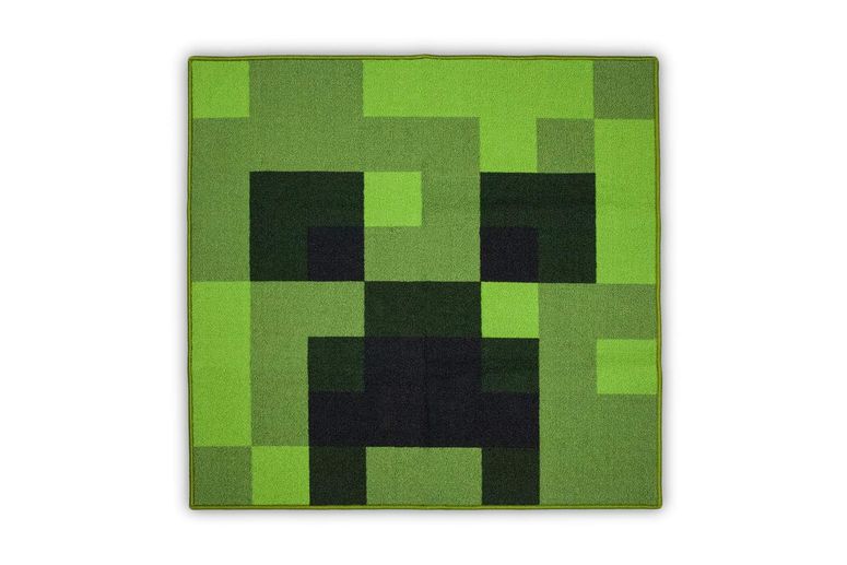マイクラ おもちゃ クリーパー Minecraft Area Rug | Creeper Decorations Rug Features Creeper from Creeper Face Decorations | 39-Inch Square Area Rug 【並行輸入品】